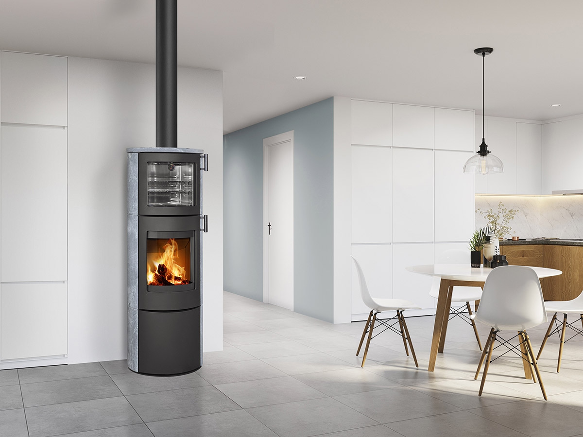 LAMIA BF Ceramic with baking oven - fireplace stoves | RHEA FLAM